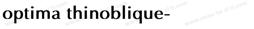 optima thinoblique字体转换